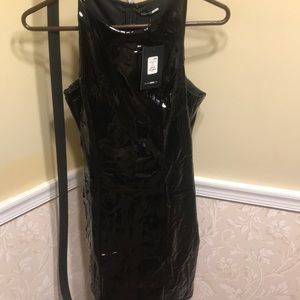 New Sexy Black Latex Dress Size M Fashion Nova